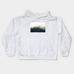 Foggy Forest View Kids Hoodie